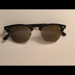 REFLECTIVE MIRRORED LENS/HALF FRAME SUNGLASSES